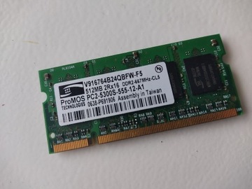 SODIM DDR2 KOŚĆ PAMIĘCI RAM DO LAPTOPA 512MB