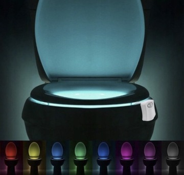 Lampka Led WC Czujnik Ruchu 16 Kolorów Prosta Inst