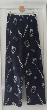 Hello Kitty spodnie piżamowe dresowe czarne r. S