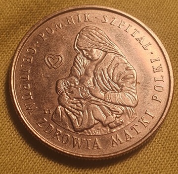 Moneta 100zl z roku 1985 centrum zdrowia matki 