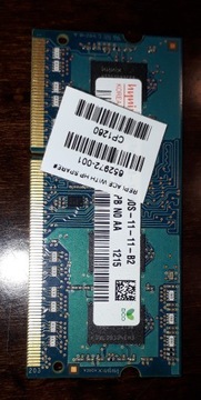 Pamięć RAM HYNIX 2GB DDR3L 1600MHz PC3L-12800S SODIMM do laptopa
