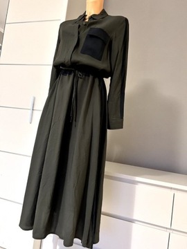 Sukienka ciemnozielona długa firmy premium Max&Co
