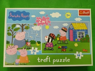 ŚWINKA PEPPA Puzzle 2w1