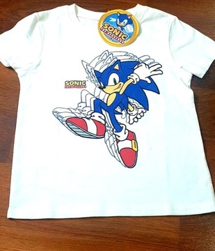 Koszulka tshirt nowa 110cm Sonic
