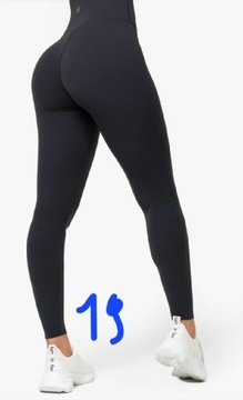 Leginsy XS nowe czarne lycra sport