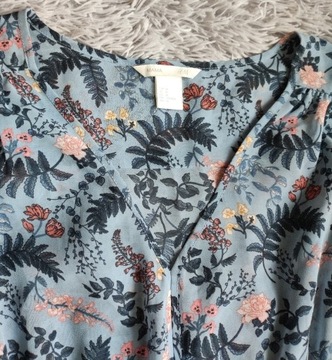 Bluzka ciążowa letnia w kwiaty H&M Mama r. M 40/42