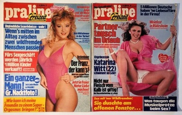 Zestaw czasopism erotycznych PRALINE 1988 (Niemcy).