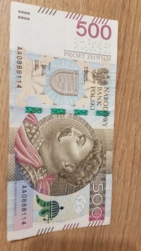 banknot 500 zł kolekcjonerski