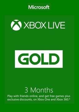 PROMOCJA Xbox Live Gold 3 miesiące 