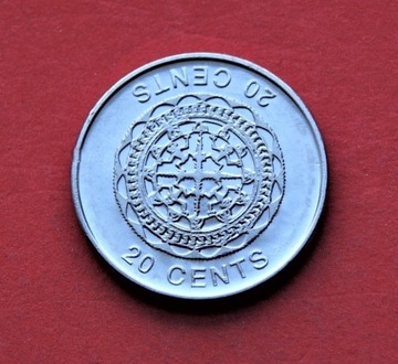 20  Centów  2012  r -  Wyspy Salomona Stan !  