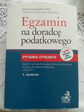 Egzamin na doradcę podatkowego Pytania otwarte