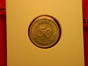 KD Niemcy 50 fenigów pfennig 1968 D