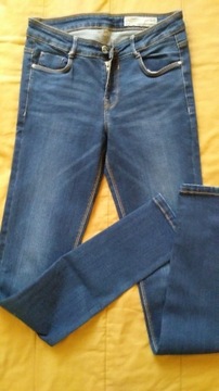 jeansy rurki Zara granatowe 34/36 S