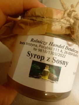 Syrop z sosny naturalny bez konserwantów 