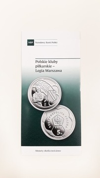 Folder do monety 5 zł Legia Warszawa 2016