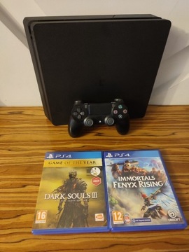 [PS4] Konsola PlayStation 4 Slim + Pad + 2 Gry
