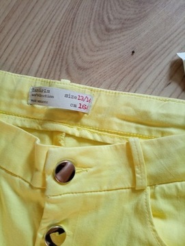 spodnie ZARA GIRLS Sunshine żółte 13-14  165-70