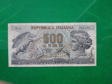 Włochy 500 lira 1966-1967 r.