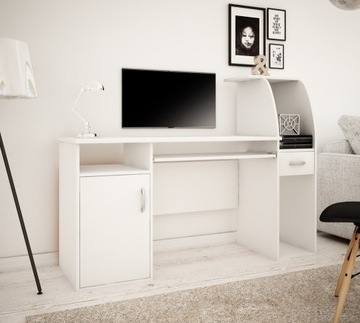 NOWE biurko z nadstawką 150x74x50 - biały mat