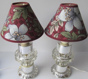 LAMPA 2 SZT. GLAMOUR VINTAGE KRYSZTAŁ CHROM 