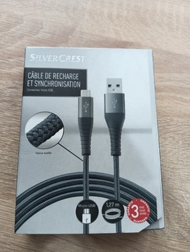 Kabel do ładowania Micro-USB 1.27m Silvercrest
