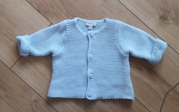 Fagottino mini błękitny sweterek niemowlęcy 56cm