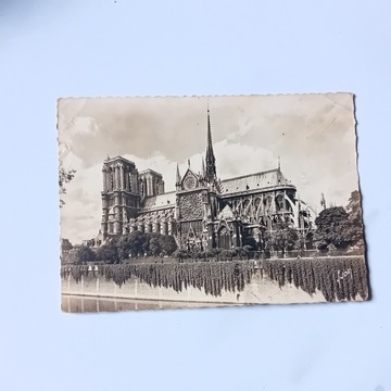 Pocztówka Katedra Notre Dame. Paryż.1960.