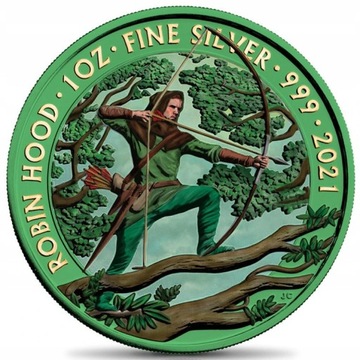 2 funty Robin Hood srebrna moneta 1 oz srebro ag 