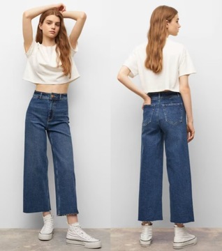 MANGO spodnie jeansy culotte kuloty z wysokim stanem 13 14 lat