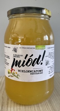 Miód Majowy Wielokwiatowy 2023r 0.9 l 1.3 kg