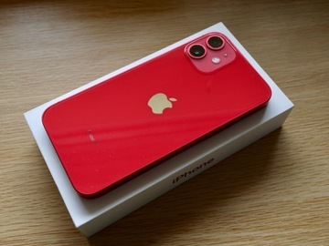 iPhone 12 mini 64GB czerwony, idealny NOWA BATERIA
