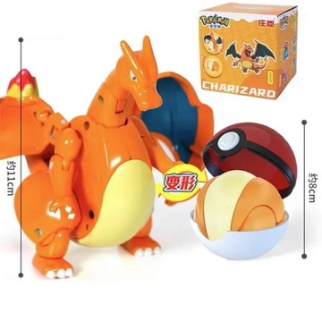 Figurka Pokemon Pikachu Charizard + Pokeball 