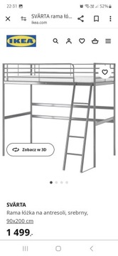 Łóżko piętrowe z biurkiem  Ikea