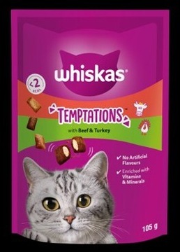 Whiskas Temptations indyk-wołowina