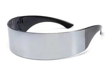 Futurystyczne okulary przeciwsłoneczne srebrne