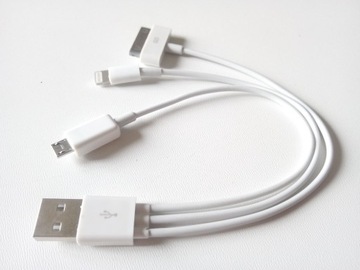 USB MICRO iPHONE KABEL PRZEWÓD ADAPTER SAMSUNG