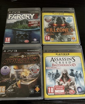 far cry 3 , killzone 3 , assassins , motor storm