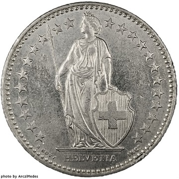 2 franki 2001, Szwajcaria