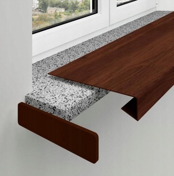 Nakładka na parapet PCV 31 x 10 cm orzech