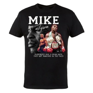 Koszulka XL Mike Tyson boks tshirt czarna boxing