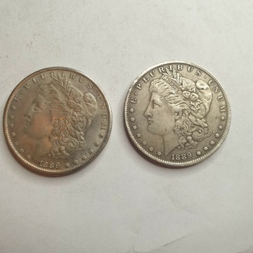 USA 1 dolar 1889 kopia posrebrzana 