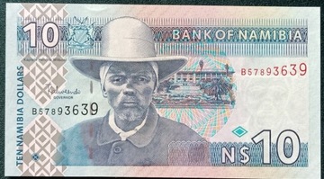 Namibia 10 dolarów 1993 p-1 stan unc 