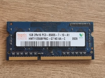 Pamięć RAM DDR3 Hynix 1Gb 2Rx16 PC3 8500 1066MHz