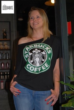  modny t-shirt bluzka STARBUCKS- oversize 2 kolory