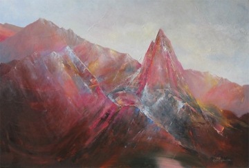 Obraz olejny " Mnich w Tatrach " 120 x 80 cm.