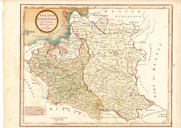 Oryginalna mapa Rzeczpospolitej z 1801 r.