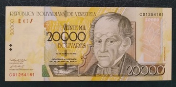 Wenezuela 20000 bolivares 2002 UNC