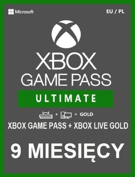 Xbox Live Gold + Game Pass 9 Miesięcy PROMOCJA