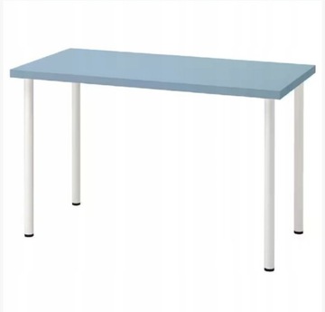 Biurko Ikea LAGKAPTEN 60x120x73 cm niebieski biały