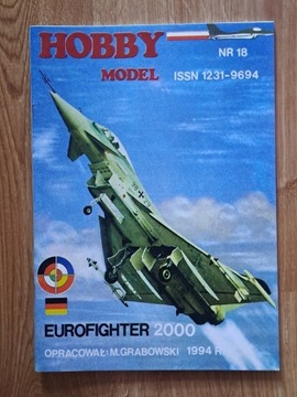 HOBBY MODEL 18 model kartonowy samolot EUROFIGHTER